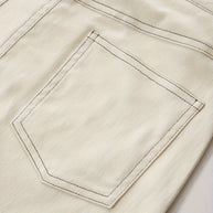 WW | Einfarbiger Weißer Schlitz Hinten Lässig Maxi Denim Rock