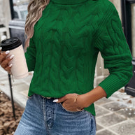 WW | Rollkragenpullover im Kabelstrick Design