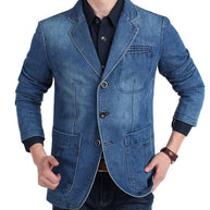 WW | Herren Denim Baumwolle Blazerjacke