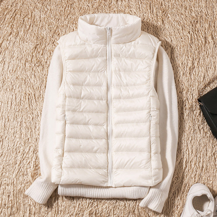 W&W Mode | Ärmellos Daunen Weste Jacke Mit Reissverschluss