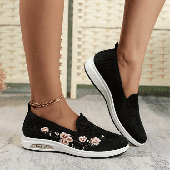 WW | Bequeme Blumen Orthopädie Schuhe Für Damen