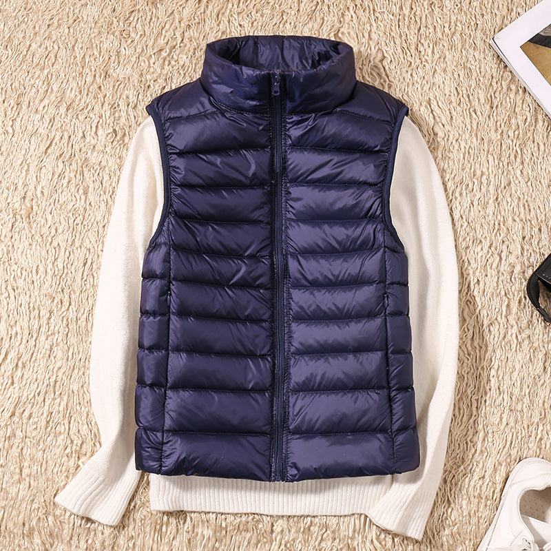 W&W Mode | Ärmellos Daunen Weste Jacke Mit Reissverschluss