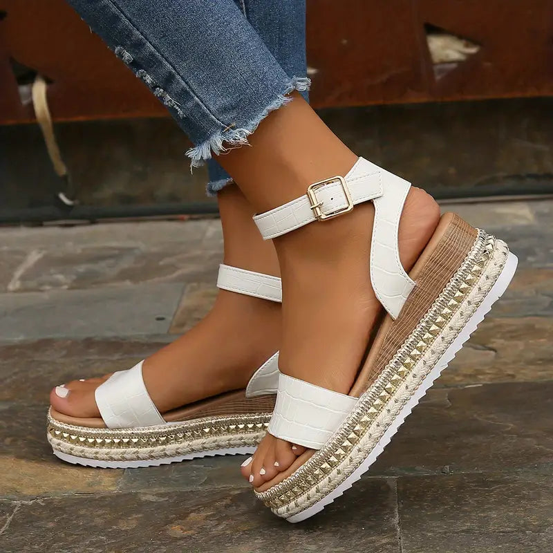 Damen Plateausandalen mit Riemen