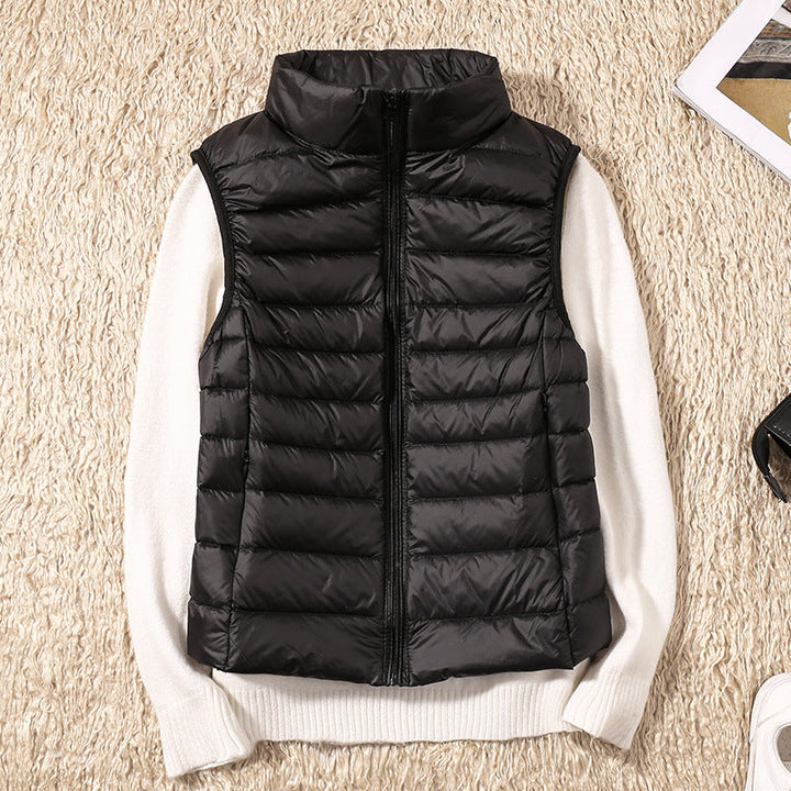 W&W Mode | Ärmellos Daunen Weste Jacke Mit Reissverschluss
