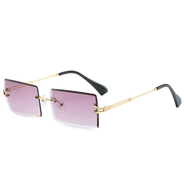 WW | Modische Rechteckige Sonnenbrille Im Retro Stil
