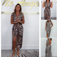 WW | Stilvolles Kleid Mit Sweetheart Ausschnitt Und Animal Print