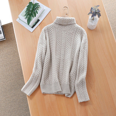W&W Mode | Luxuriöser Kaschmir-Rollkragenpullover mit Karomuster