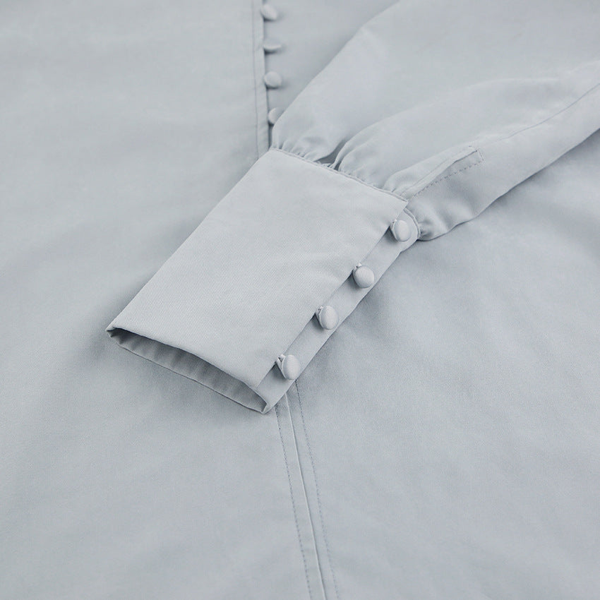 WW | Viktorianisch inspirierte Bluse mit hohem Kragen