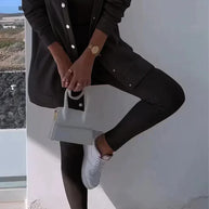 W&W - Dreiteiliges Set bestehend aus einer Strickjacke mit Kapuze, einem Oberteil und einer Hose