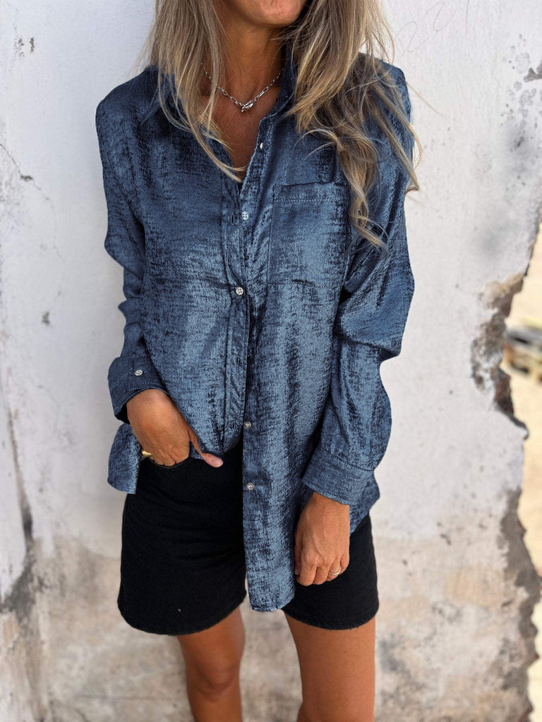 WW | Metallbluse für einen eleganten Look