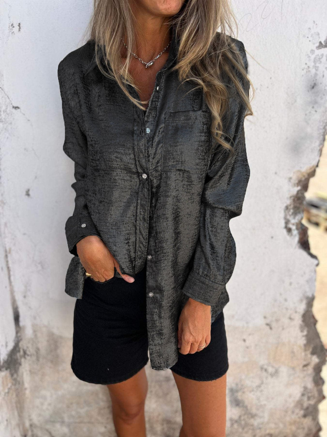 Metallische Bluse