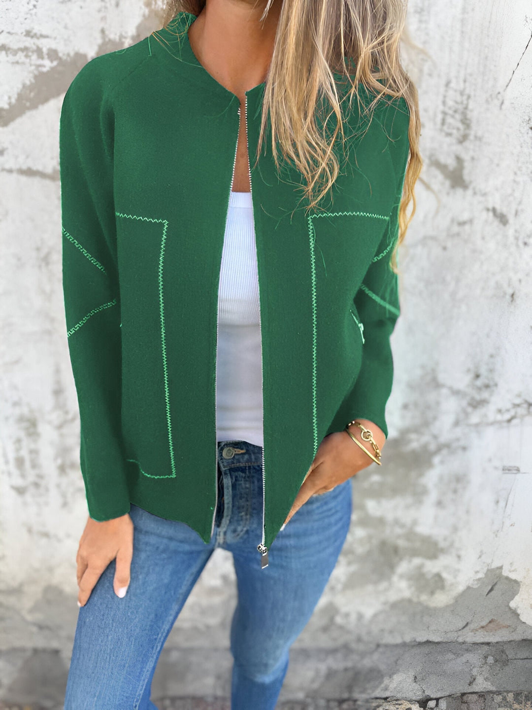 W&W Mode | Damen Zip Jacke Mit Taschen