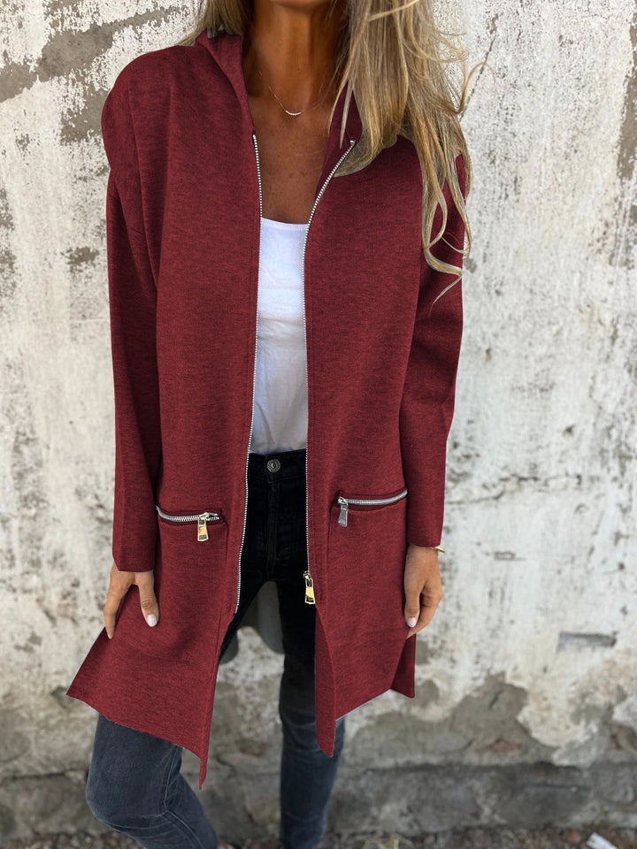 W&W Mode | Casual Jacke Mit Rundhalsausschnitt Und Reißverschluss