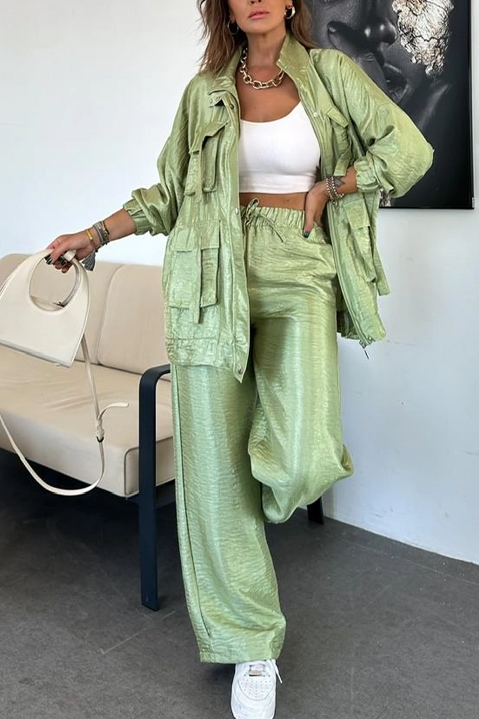 WW | Modisches Oversized Jacken- und Hosen-Set