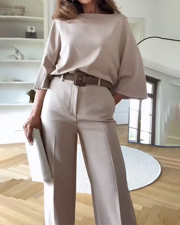 Damen zweiteiliges Set aus hochwertigem Stoff