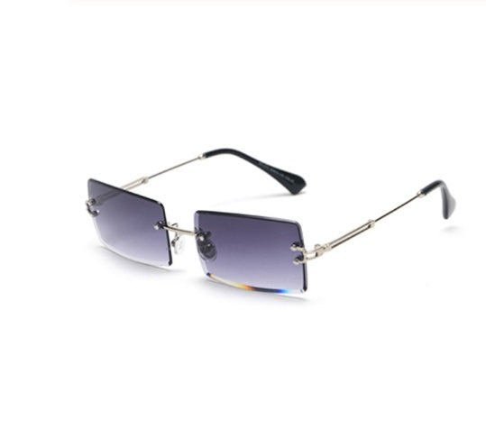 WW | Modische Rechteckige Sonnenbrille Im Retro Stil