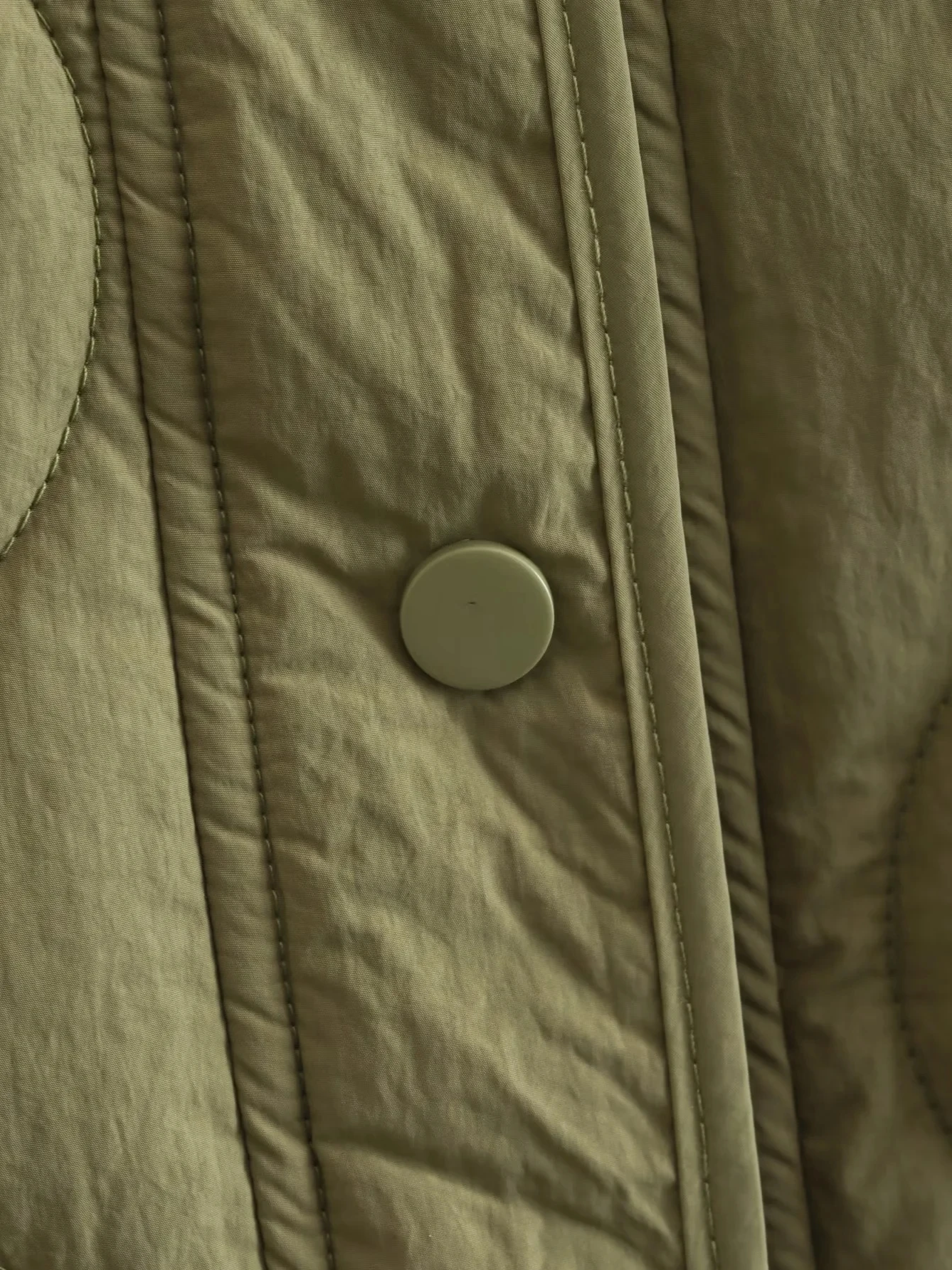 WW | Gepolsterte Jacke Damen, Leichtes Übergröße Modell Mit Taschen, Knopfverschluss