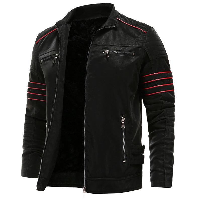WW | Lässige Männliche Lederjacke Für Männer