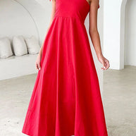 WW | Rosiedress Schleifen-Schulter Empire Taille Swing Maxi Cami Kleid