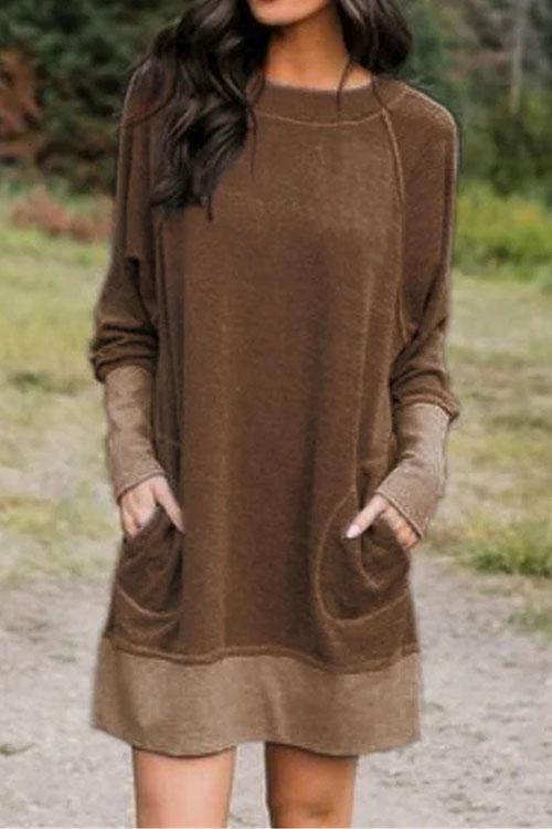WW | Rosiedress Maureen Taschen Freizeit Sweatershirt Kleid