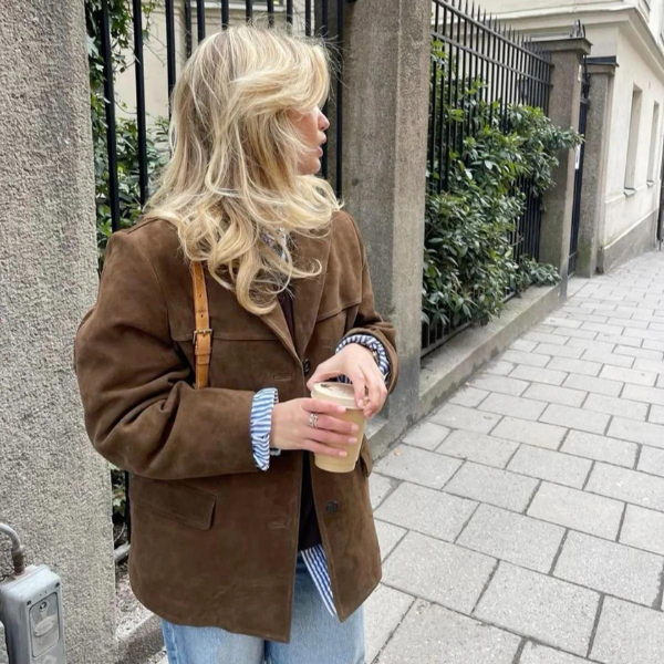 W&W Mode | Luxus Wildleder Damenjacke