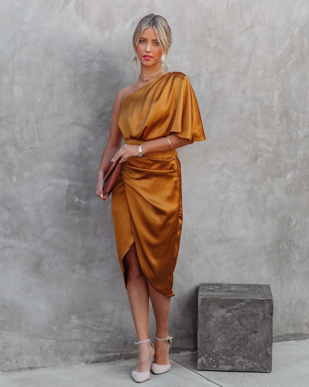 W&W Mode | Sexiest einäugiges ungleichmäßiges Rockkleid Damen Abendkleid