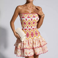 WW | Rüschen Rotes Kleid