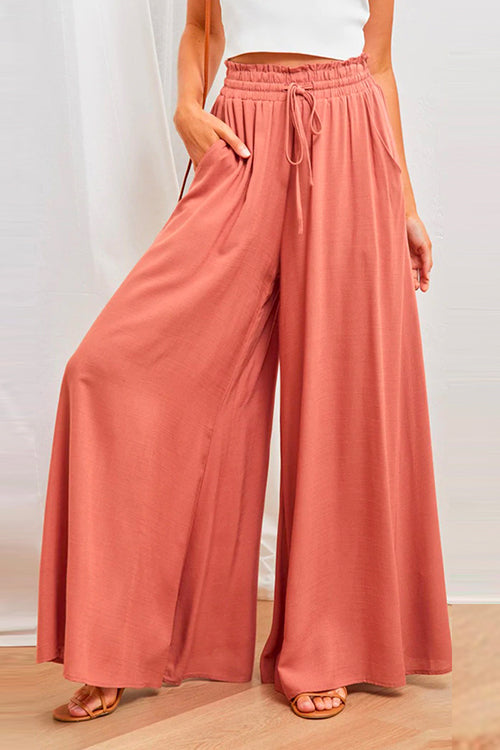 WW | Lockere Elastische Breite Bein Hosen Look