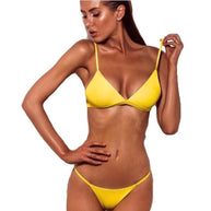 Damen Minimalistisches Triangel-Bikini-Set WW