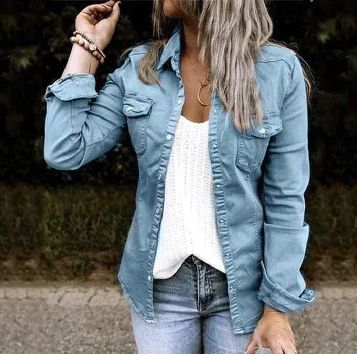 Halblange Damenjacke im eleganten Stil
