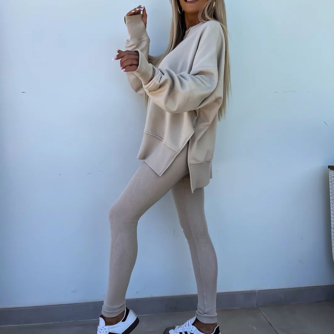 W&W Mode | Gemütliches Oversized-Sweatshirt und Leggings-Set
