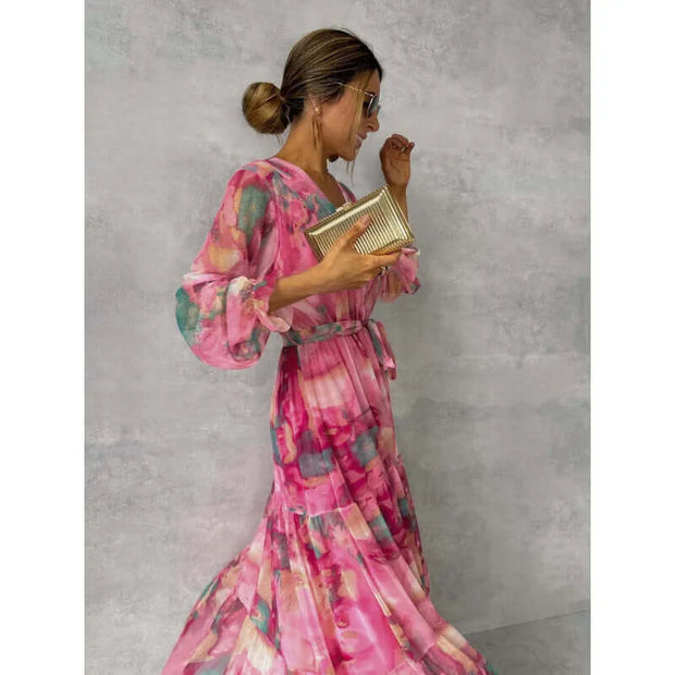WW | Maxi Kleid Im Rosendesign