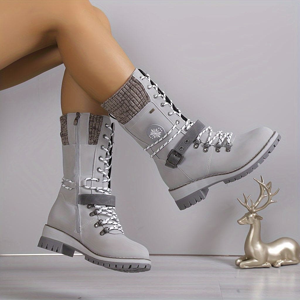 W&W - Elegante Gestrickte Thermo-Stiefel