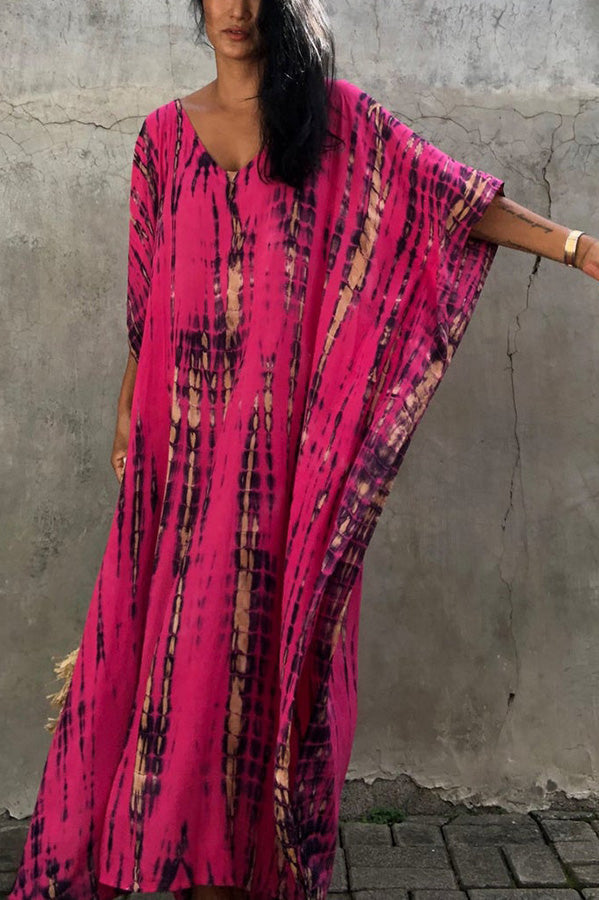 W&W Mode Freely – Lockeres Überwurfkleid im Batik-Boho-Stil