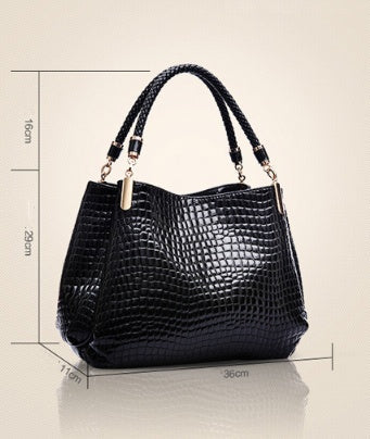 WW | Schultertasche Mit Krokodil Muster