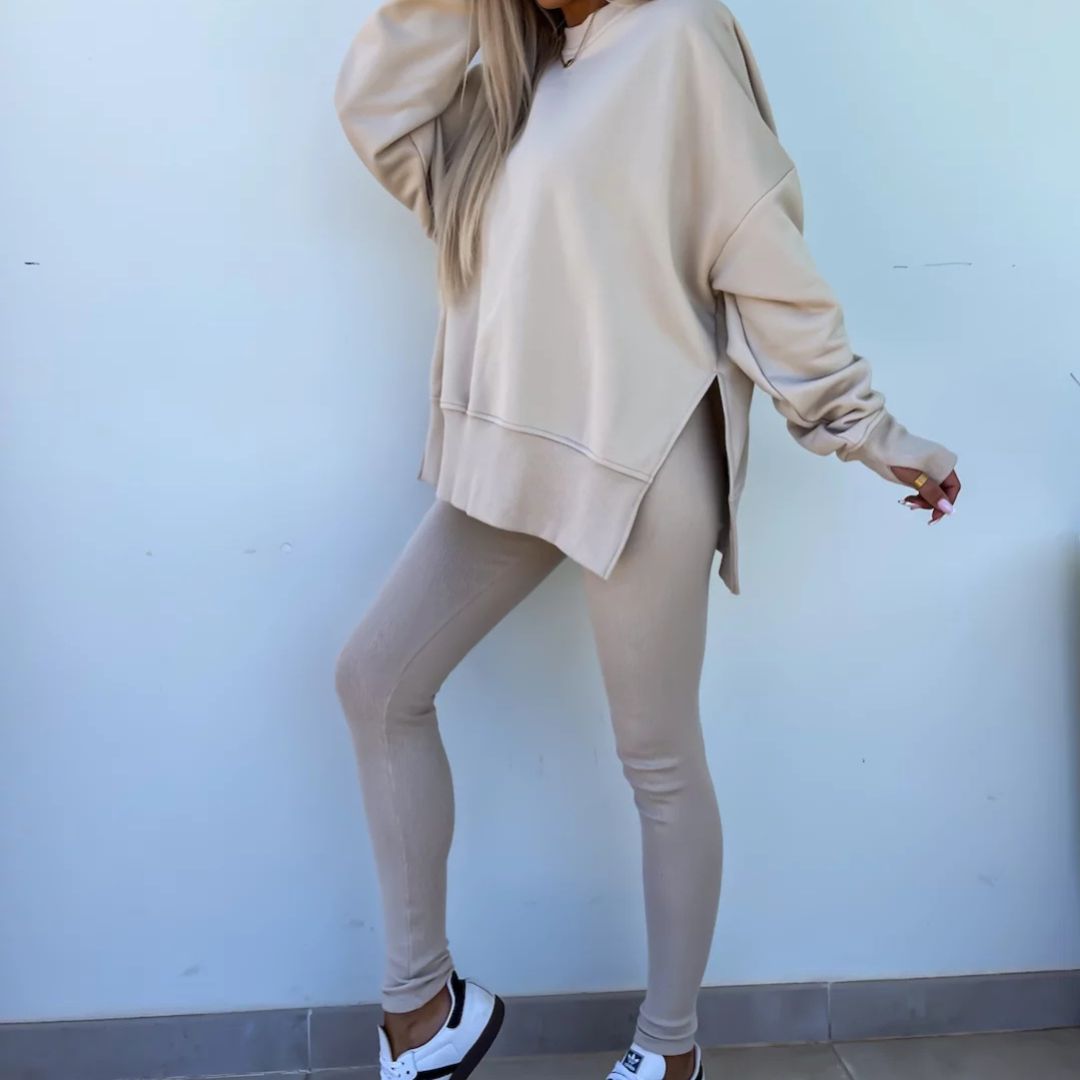 W&W Mode | Gemütliches Oversized-Sweatshirt und Leggings-Set