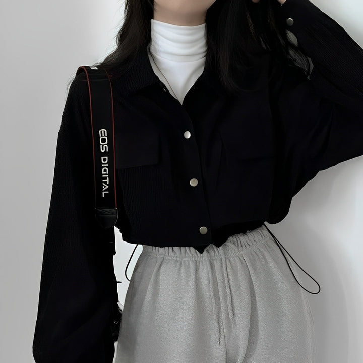 W&W Mode | Damenjacke Aus Cord Mit Kurzem Revers