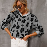 WW Große Größe Leopard Pullover