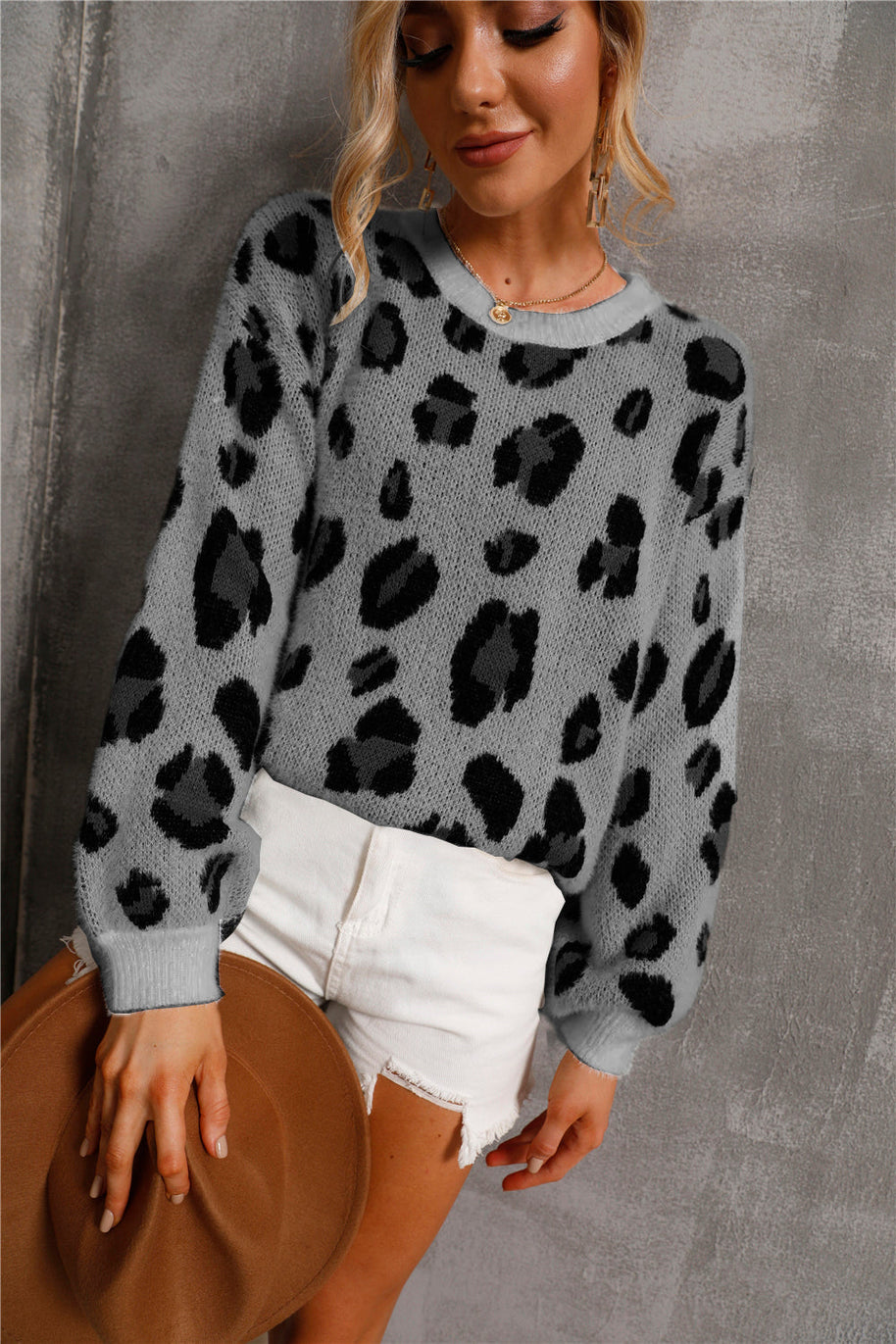 WW Große Größe Leopard Pullover