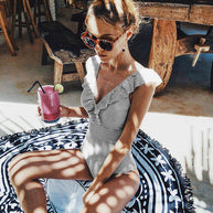 WW | Bunte Spitzen V-Ausschnitt Bikini