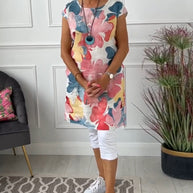 WW | Lässiges Longtop mit Farbenfrohem Blumenprint
