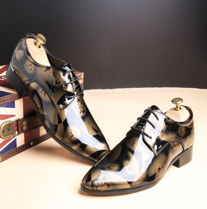 WW | Große Herren Business Freizeitschuhe Aus Glanzleder