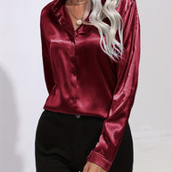 WW | Schicke Herbst Elegante Satin Bluse für Frauen