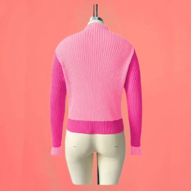 W&W Mode | Gerippter Strickpullover mit Herz-Intarsien