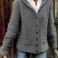 WW | Stilvolles Strickjacke mit Kapuze