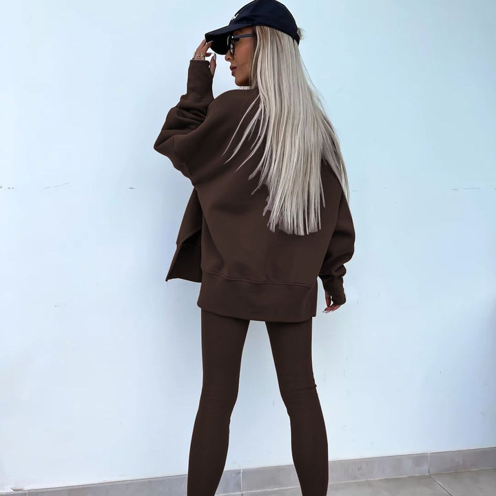 W&W Mode | Gemütliches Oversized-Sweatshirt und Leggings-Set