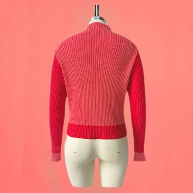 W&W Mode | Gerippter Strickpullover mit Herz-Intarsien