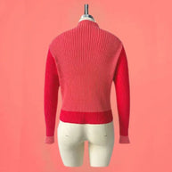 WW | Gerippter Strickpullover mit Herz-Intarsien