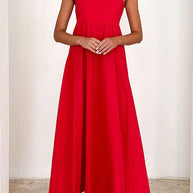 WW | Rosiedress Schleifen-Schulter Empire Taille Swing Maxi Cami Kleid