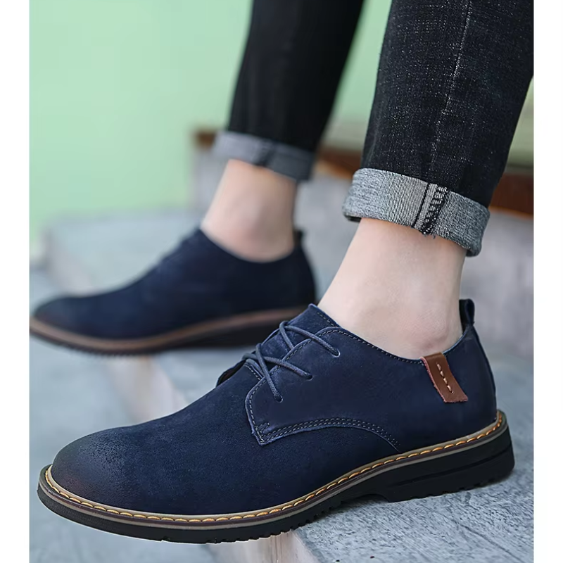 WW | Lässige Wildleder Herrenschuhe Mit Schnürung Und Komfortsohle